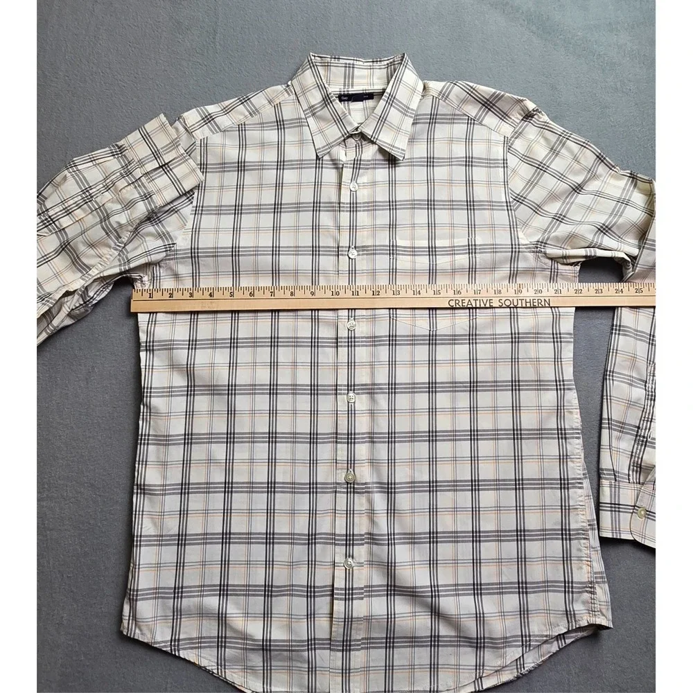 Gap Mens Medium Check‎ Long Sleeve Button Up Shirt Casual Classic NWOT 2010
